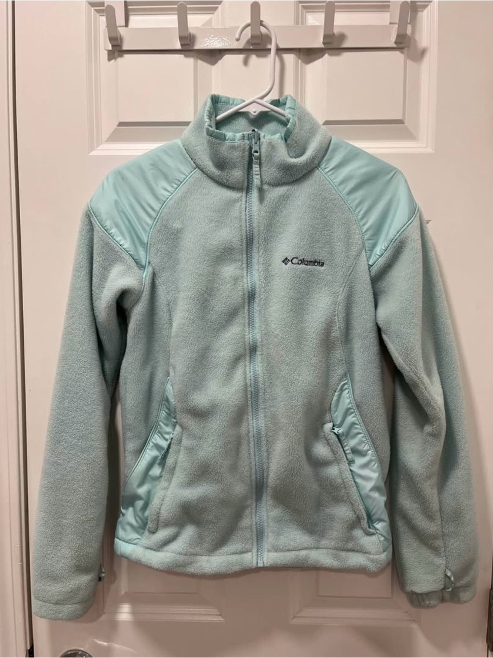 Columbia Mint Green Full-Zip Fleece Jacket